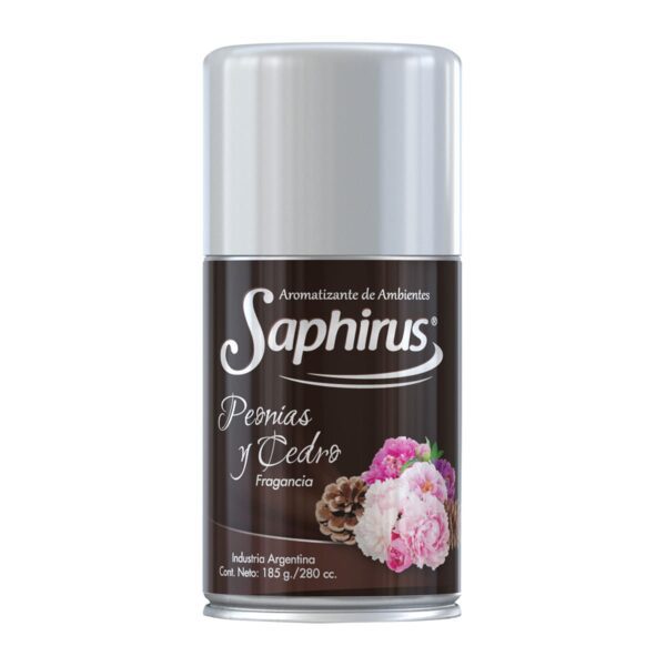 Aromatizante Aerosol Saphirus (280Ml) - Peonias Y Cedro